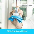 Soft Flask - Shrink As You Drink Soft Water Bottle for Hydration Pack - Folding Water Bottle Ideal for Running, Hiking, Cycling, Climbing & Rigorous Activity