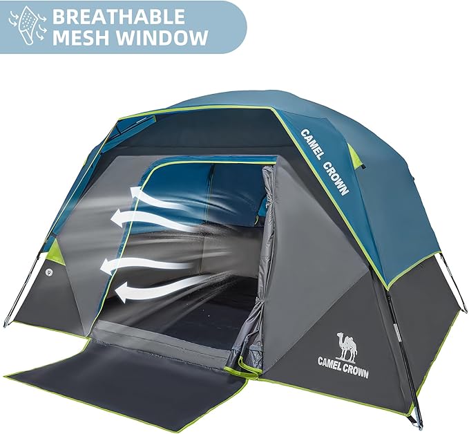 CAMEL CROWN Tents for Camping 4/6 Person Tent Waterproof Easy Setup Backpacking Tents