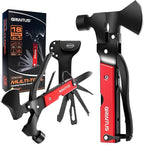 Multitool Camping Accessories Survival Gear, 18 in 1 Camping Kit with Axe Hammer Saw Screwdrivers Pliers Bottle Opener, Knife, Unique Birthday Gifts for Men Dad