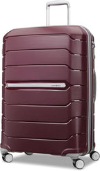 Samsonite Freeform Large Checked Luggage with Dual 360° Spinner Wheels - TSA Lock, Airline-Approved - Lightweight Durable Polypropylene Expandable Hardshell - Merlot