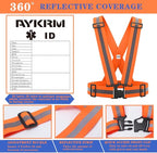 AYKRM 9 color High Visibility Reflective Vest Running Gear High Vis Adjustable Safety Vest