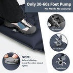 Sleeping Pad for Camping - 4” Thick Inflatable Camping Mat with Built-in Pump & Pillow, Ultralight Self Inflating Camping pad, Backpacking Sleeping Mat for Hiking, Tent, Traveling
