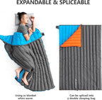 BISINNA 1.72lbs Ultralight Backpacking 650 Fill Power 32-50F Down Sleeping Bag for Adults and Kids - Ultra Lightweight and Compact Backpack Envelope Sleeping Bag for Hiking Camping