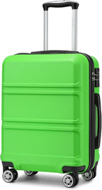Kono 20'' Carry on Luggage Lightweight with Spinner Wheel TSA Lock Hardside Luggage Durable Small Carry on Suitcase Apple Green