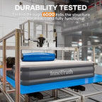 InnoTruth Twin Air Mattress with Built in Pump, Inflatable Blow up Mattress, 18" Raised Colchones Inflables Air Bed, Back to School Supplies, Ideal for Home and Outdoor Camping, 300lb Weight Capacity