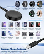 for Samsung Watch Charger Fast Charging,2 in 1 Galaxy Watch Phone Charger 3ft with 25W USBC Charger Compatible with Galaxy Watch 8/7/Ultra/6/6 Classic/5/5Pro/4/4 Classic/3/Active2/1/S24/S23/S22/21/20