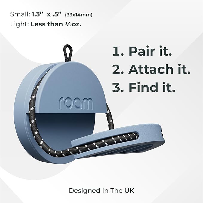 Roam Smart Tracker | Eco-Friendly Travel Tracker with Built-in Elastic Strap | QR Lost & Found, Global Find My Network | Replaceable Battery | No Extra App or Subscription Needed | 2-Pack, Green