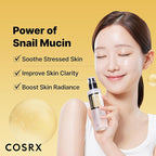 COSRX All About Snail Mucin Korean Skin Care Set, Mini Travel Essentials, Travel Size Gift Set with Snail Mucin Face Wash, Serum, Moisturizer & Eye Cream, Rejuvenating Kit, Mothers Day Gifts for Mom