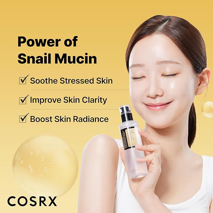 COSRX All About Snail Mucin Korean Skin Care Set, Mini Travel Essentials, Travel Size Gift Set with Snail Mucin Face Wash, Serum, Moisturizer & Eye Cream, Rejuvenating Kit, Mothers Day Gifts for Mom