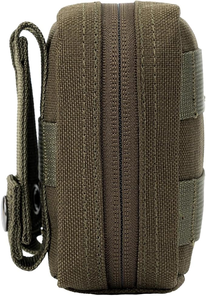 Small MED Kits Holder Duty Belt Gloves Pouch MOLLE Tactical Vest Nasal Spray Case Compact IFAK Carrier Backpack Wallet Cards Knife Gadgets Mini EDC Organizer Bag w/Removeable Clear ID Pocket