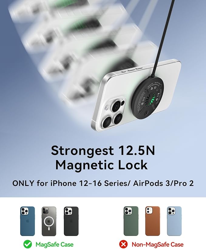INIU Smallest 22.5W 10000mAh Power Bank and 15W Qi2 Certified MagSafe Compatible Charger Pad