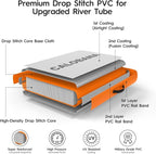 Round Floating Ring Inflatable Water Hammock Heavy Duty River Floats Lake Raft for Adults Tanning Pool Lounger Float Island Platform Pad Mat for Party