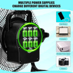 10 Inch Solar Panel Powered Fan, 2 in 1 Solar Panel or AC Charger Powered Fan 12W 9V Portable for Chicken Coop Greenhouse Household Exhaust Camping Travel Outdoor(Black)