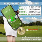 2000mAh Creative Golf Ball Power Bank, Emergency Mini Power Portable Charger USB-C, Compatible with iPhone15,16，17，15 Plus,15 Pro Max, Gift for Golf Lover Men Women (Gold Golf Power Bank)