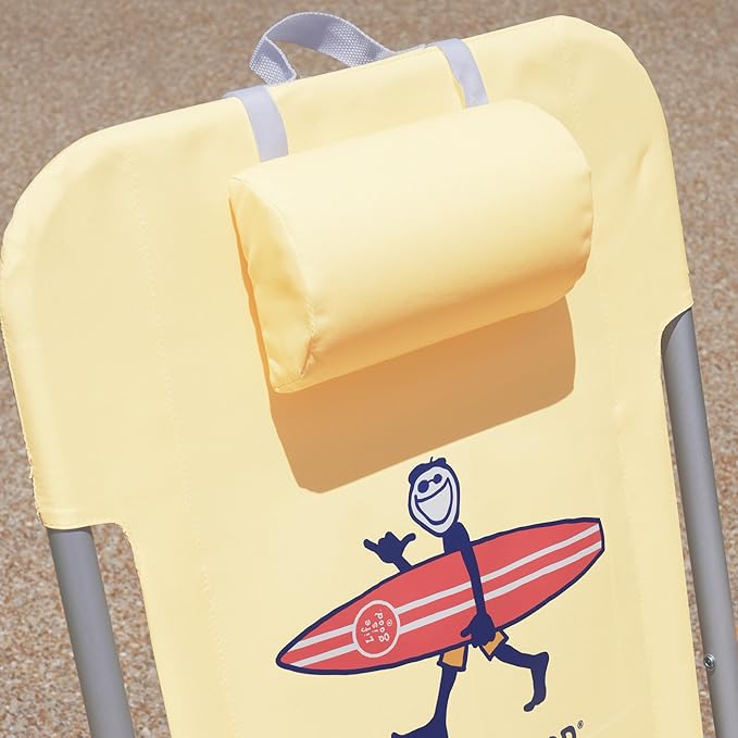 Life is Good 2-Pack 4-Position Aluminum Backpack Beach Chairs, Portable Folding Camp Chairs with Carrying Straps for Camping, Beach, Tailgating, Multi Color