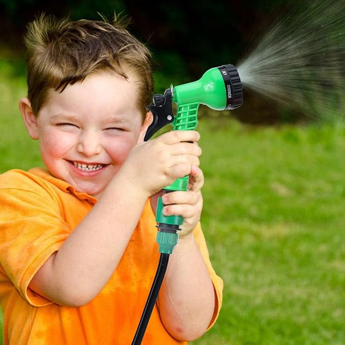 Finderomend Portable Shower for Camping with 7 Spray Modes, Hand Press Camping Shower with Removable Hose and Shower Head,Pressure Rinse Kits for Hiking Traveling Garden Beach Pet Shower