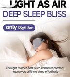 Mavogel Cotton Sleep Eye Mask - Updated Design Light Blocking with Adjustable Nose Bridge, Soft and Comfortable Night Eye Mask for Men Women, Eye Blinder for Shift Work, Includes Travel Pouch, Grey