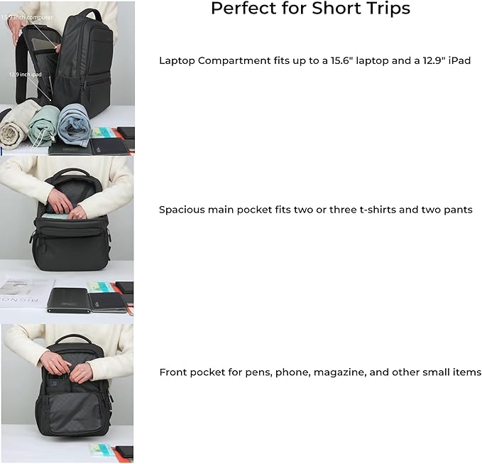 TREKON Laptop Backpack for Men/Women, Fits 15.6" Laptop, USB Charging Port, Water-Resistant, Anti-Theft, TSA Approved Travel Bag, For Business & College