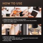 Portable Espresso Machine Mini 12V Rechargeable 3-in-1 Multi-Function Electric Coffee Machine One Key Extraction Compatible with NS & DG Capsules and Ground Coffee for Office Home (RED-NEW)