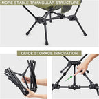 G4Free Folding Lightweight Camp Chair High Back Camping Chair Backpacking Chair Heavy Duty 330lbs with Headrest Pocket Green