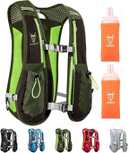 UTOBEST Running Vest, 5L Hydration Vest Lightweight, Breathable and Sweatproof Running Backpack, Adjustable Running Hydration Vest for Trail Running Marathon Race Jogging Cycling