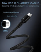 USB C to USB C Cord, 2Pack/3Ft Android Braided iPhone Charger Cable, Apple Fast Charging Power Wire for iPhone 17e 17 17Pro Air 16E Pro Max 15 Pro Plus, Galaxy S25 S26 Ultra Google Pixel 10 9 Pro XL