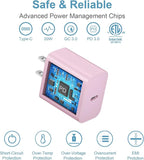 Novobit iPhone Charger, Fast Charging USB Type C ,Charge Block for iPhone 16,16 Plus, 16 Pro Max, 15, 15 Pro Max, iPad Pro/AirPods , Pink