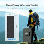 Renogy 300 Watt Solar Panel Suitcase, N-Type 12V Portable Foldable Solar Panels, 25% High Efficiency with 17% Lighter, Fast Setup with Kickstands, IP67 Waterproof for RV, Camping, Off-Grid, Blackouts