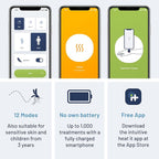 heat it - Smartphone-Powered Insect Bite Healer - Chemical-Free Relief from Itching & Pain just with Concentrated Heat - for iPhone 6s to 14 (Lightning)