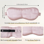 ZIMASILK 100% 22 Momme Pure Mulberry Silk Sleep Mask,Filled with 100% Mulberry Silk,Silk Wrapping Strap- Super Soft & Comfortable Sleep Eye Mask for Sleeping (Light Plum)