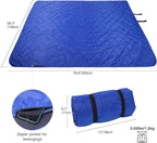 REDCAMP Large Waterproof Stadium Blanket for Cold Weather, Soft Warm Fleece Camping Blanket Windproof for Outdoor Sports, Blue