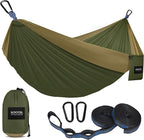 Kootek Camping Hammock, Portable Hammocks with Tree Straps & Attached Carry Bag, Camping Essentials Gear, Perfect for Outside Indoor Hiking Beach Backpack Travel