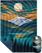 Camping Blanket,Lightweight Puffy Printed Camping Blanket Packable Outdoor Blanket for Camping,Traveling, Stadium, Hiking, Picnics