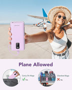 charmast Portable Charger with Built-in Cables & Wall Plug, 10000mAh Portable Power Bank, External Battery Pack Travel Essentials Compatible with iPhone 16/15/14/13, Samsung, iPad etc