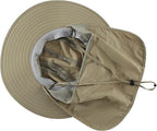 Home Prefer UPF 50+ Mens Wide Brim Fishing Hat with Neck Flap Sun Hat for Men Women Sun Protection Cap