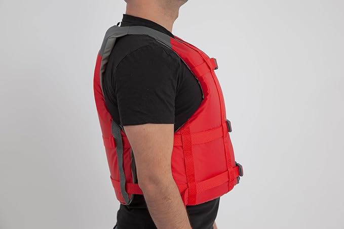 Stohlquist Universal Fit Adult Life Jacket PFD (4 Pack) Coast Guard Approved, for Men and Women 90+ lbs, Lightweight Neoprene and Adjustable, Ideal for Boating, Kayaking & Water Sports