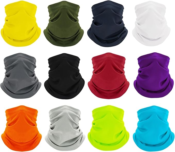 12Pack Summer Balaclava Face Mask Sun UV Protection Hood Breathable Face Mask for Men Women