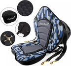 Universal Deluxe Kayak Seat Cushion with Storage Bag for Kayak,Padded Boat,SUP,Canoe,Fishing Boat,Seats with 4 Adjustable Straps