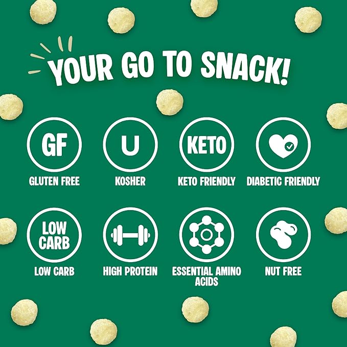 Twin Peaks Protein Puffs - (Sour Cream & Onion), Keto Friendly, Low Carb Snack (300g, 21g Protein, 2g Net Carbs, High Protein, Healthy Crunchy Snack)