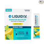 Liquid I.V. Sugar-Free Hydration Multiplier - Lemon Lime – Hydration Powder Packets | Electrolyte Powder Drink Mix | Easy Open Single-Serving Sticks | Non-GMO | 1 Pack (14 Servings)
