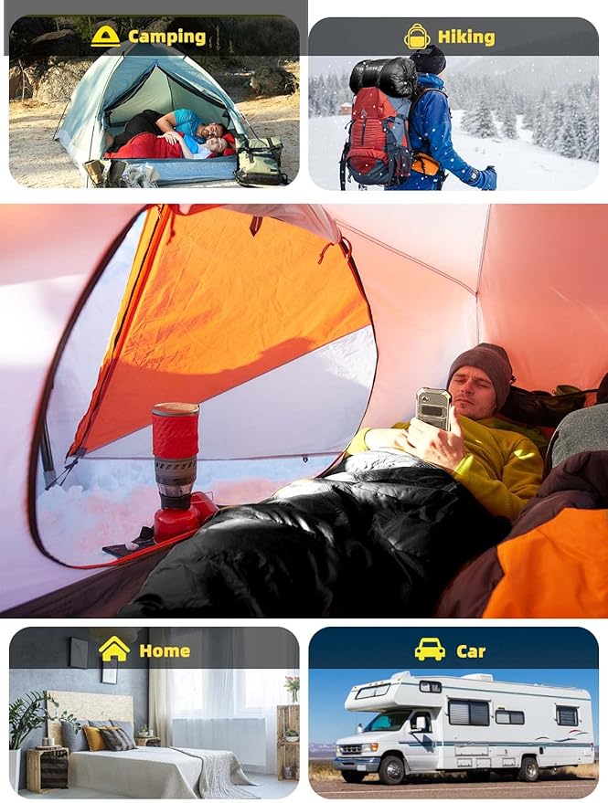 Bessport Mummy Sleeping Bag | 15-45 ℉ Extreme 3-4 Season Sleeping Bag for Adults Cold Weather– Warm and Washable, for Hiking Traveling & Outdoor Activities