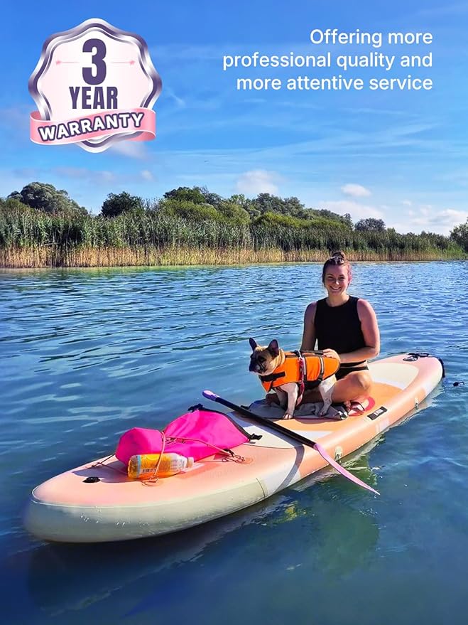 Niphean（Ultra-Light）Inflatable Paddle Board with (Beginner Friendly) StabilTrac Fin and Durable SUP Accessories, 10' Stand Up Paddle Boards for Adults & Youth, Versatile Yoga Paddle Board, Gift Ideas