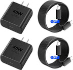 Phone 17 16 Pro Max Charger Fast Charging, 45W USB C Phone 17 16 Super Fast Charger Block with 10ft Long Type C Charging Cable Cord for i.Phone 17 Pro Max/17 Pro/17 Air/17/16/16Pro/16 ProMax-Black