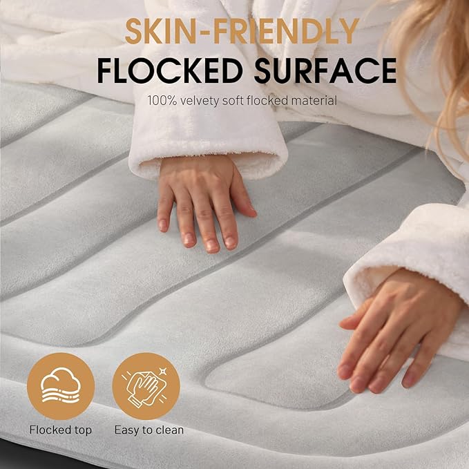 DIVON Twin Air Mattress with Built in Pump Raised,18” Inflatable Mattress with Wave Design,Blow Up Mattress in 2 Mins,Single Twin Size Air Mattress for Guest, Thicker AirBed,Colchon Inflable-330Lbs