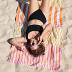 Dock & Bay Beach Towel - Quick Dry, Sand Free - Compact, Lightweight - 100% Recycled - Includes Bag - Sunset Boulevard - Set of 4 - Large (160x90cm, 63x35)