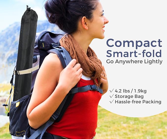 Lightweight Portable Camping Table with 2 Cup Holders - Collapsible Compact Canvas Beach Table/Side Table for Lawn Fishing & Outdoor, Large Capacity Storage, 29.2" W x 21.7" D (Blue)