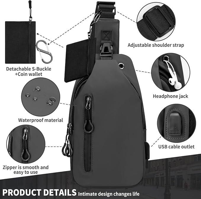 Waterproof Clear Bag for Stadium Events, Women's Crossbody Clear Sling Bag with Coin Wallet, Shoulder Bag for Daily Use