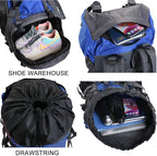 Bseash 60L Internal Frame Waterproof Hiking Camping Backpack with Rain Cover, Large Outdoor Sport Travel Daypack Rucksack