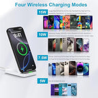 Fast Wireless Charging Station for Google Pixel 10/9a/9/9 Pro/9 Pro XL/Fold/8 Pro/8a/8/7 Pro, Android Phone Wireless Charger Stand Desk with QC3.0 Adapter for Samsung Galaxy S25/S24 Ultra iPhone 17 16