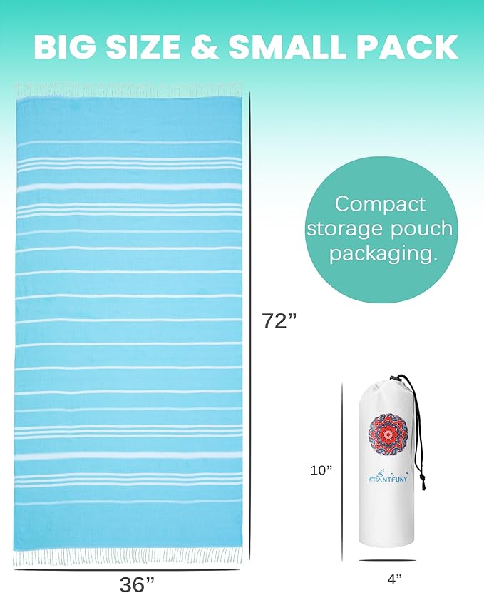 4 Packs Turkish Beach Towels Vacation Essentials Oversized Bath Pool Swim Towel Set Bulk Quick Dry Extra Large Xl Big Blanket Adult Travel Sand Free Cruise Accessories Clearance Stuff Must Have